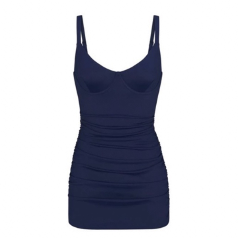 SKIMS Sculpting Ruched One Piece Bathing Suit in Midnight Womens NWT S